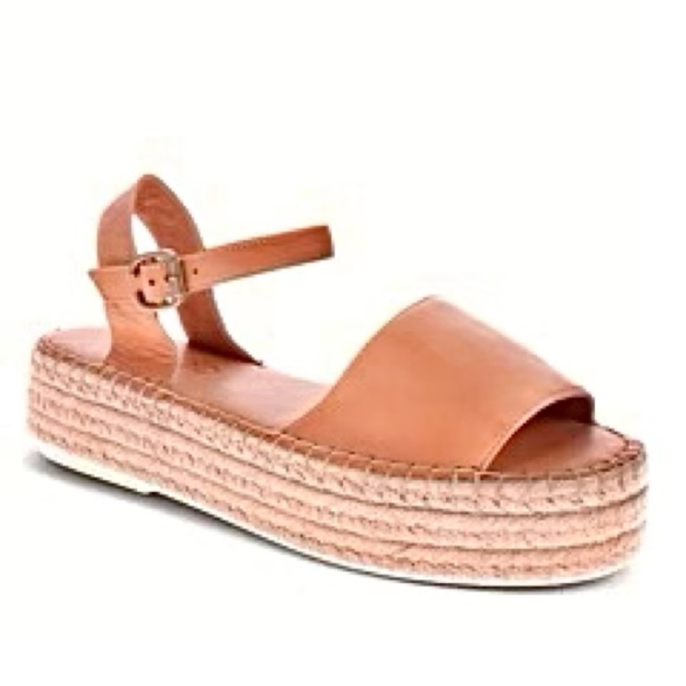 Bueno Tan Leather Espadrille Platform Sandal